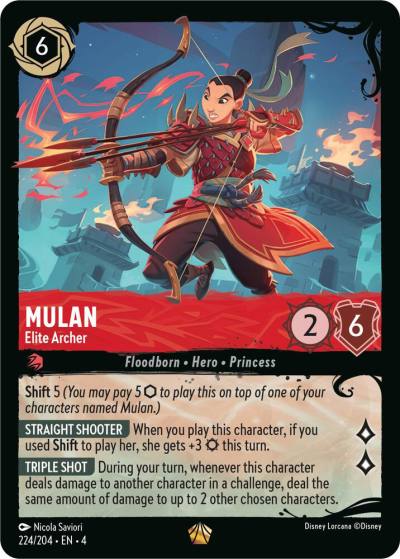 Mulan Elite Archer 224/204 Illumineer's Quest: Deep Trouble Lorcana card