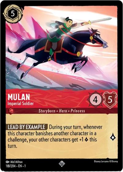 Mulan Imperial Soldier 118/204 The First Chapter Lorcana card