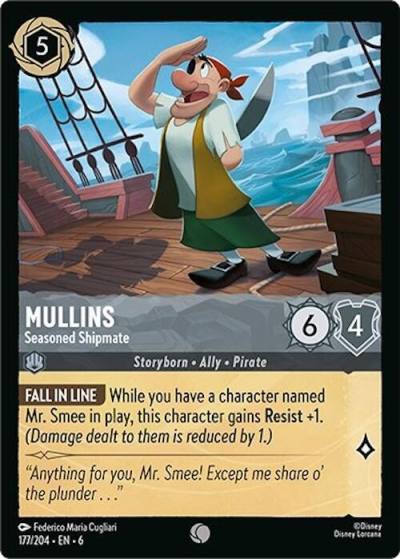 Mullins Seasoned Shipmate 177/204 Azurite Sea Lorcana card