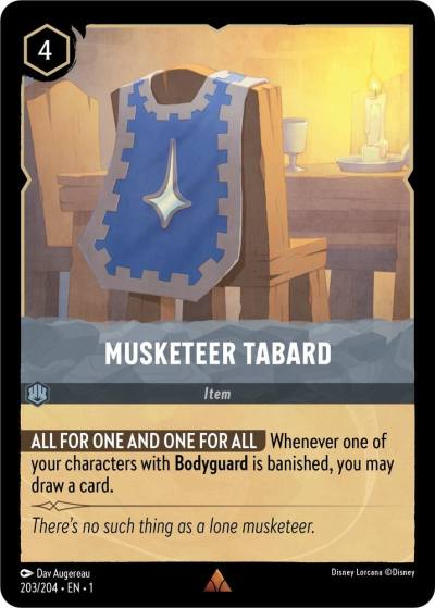 Musketeer Tabard 203/204 The First Chapter Lorcana card