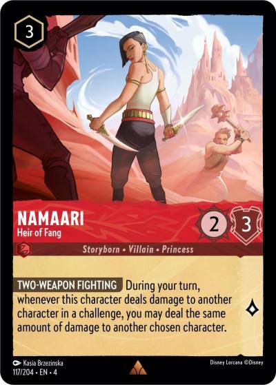 Namaari Heir of Fang 117/204 Ursula's Return Lorcana card