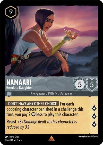 Namaari Resolute Daughter 182/204 Shimmering Skies Lorcana card