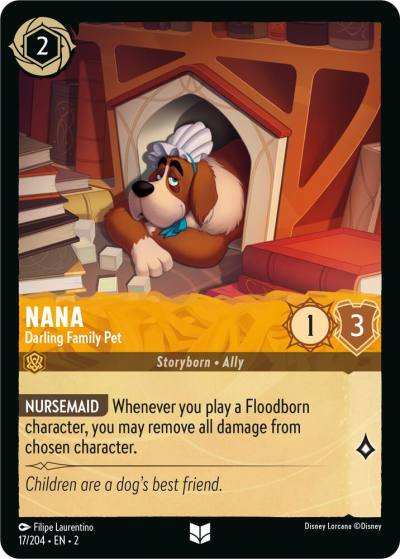 Nana Darling Family Pet 17/204 Rise of the Floodborn Lorcana card