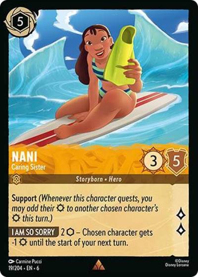 Nani Caring Sister 19/204 Azurite Sea Lorcana card