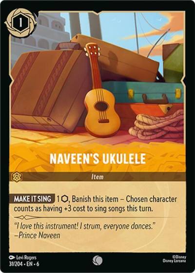 Naveens Ukulele 31/204 Azurite Sea Lorcana card