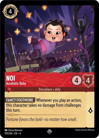 Noi Acrobatic Baby 119/204 Ursula's Return Lorcana card