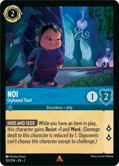 Noi Orphaned Thief 155/204 Rise of the Floodborn Lorcana card