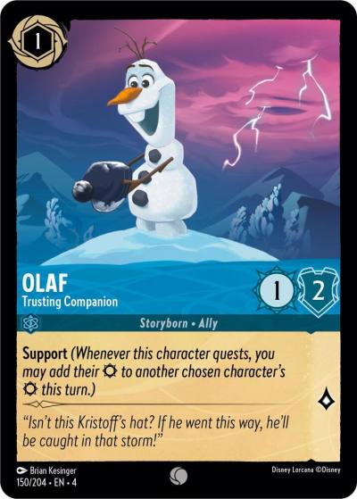 Olaf Trusting Companion 150/204 Ursula's Return Lorcana card