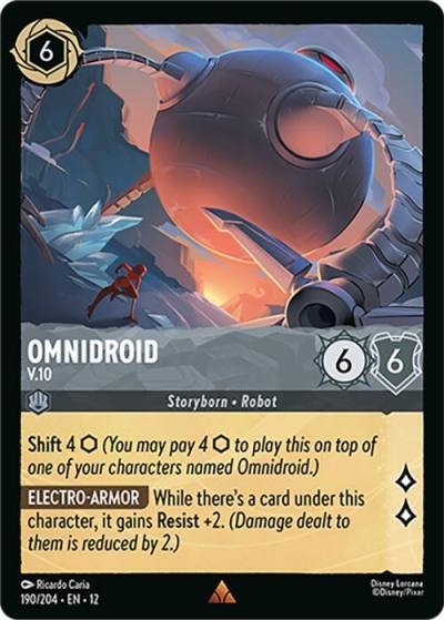Omnidroid V.10 190/204 Wilds Unknown Lorcana card