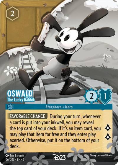 Oswald The Lucky Rabbit 6 D23 Promos Lorcana card
