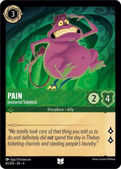 Pain Immortal Sidekick 81/204 Ursula's Return Lorcana card