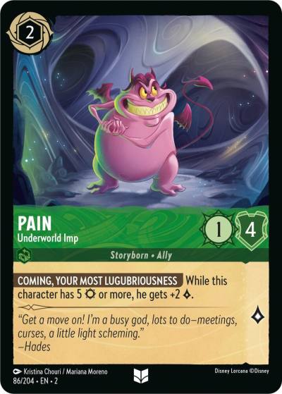 Pain Underworld Imp 86/204 Rise of the Floodborn Lorcana card