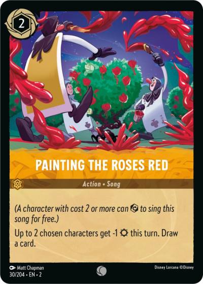 Painting the Roses Red 30/204 Rise of the Floodborn Lorcana card
