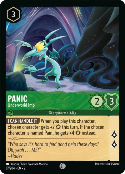 Panic Underworld Imp 87/204 Rise of the Floodborn Lorcana card