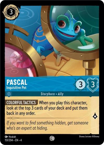 Pascal Inquisitive Pet 151/204 Ursula's Return Lorcana card