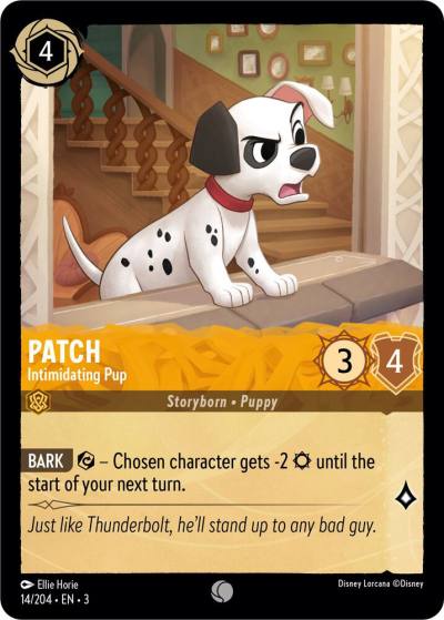 Patch Intimidating Pup 14/204 Into the Inklands Lorcana card