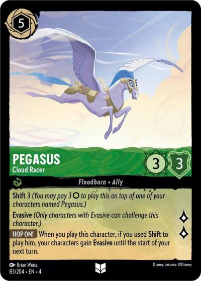 Pegasus Cloud Racer 83/204 Ursula's Return Lorcana card