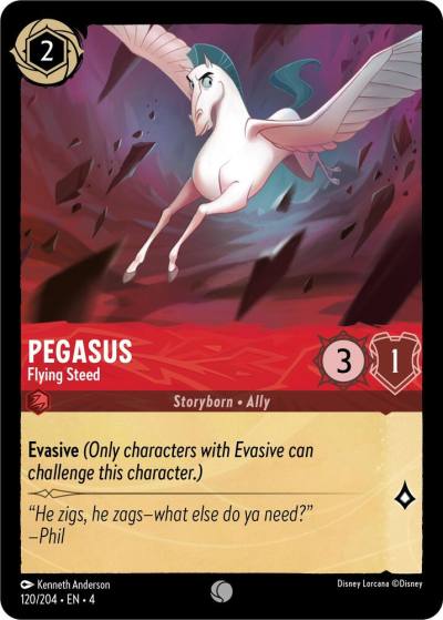 Pegasus Flying Steed 120/204 Ursula's Return Lorcana card