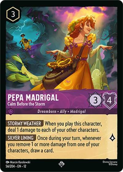 Pepa Madrigal Calm Before the Storm 56/204 Wilds Unknown Lorcana card