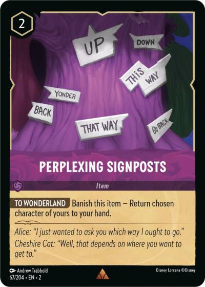 Perplexing Signposts 67/204 Rise of the Floodborn Lorcana card