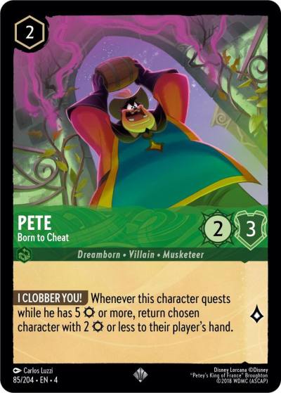 Pete Born to Cheat 85/204 Ursula's Return Lorcana card