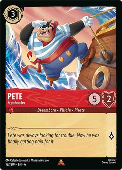 Pete Freebooter 122/204 Azurite Sea Lorcana card