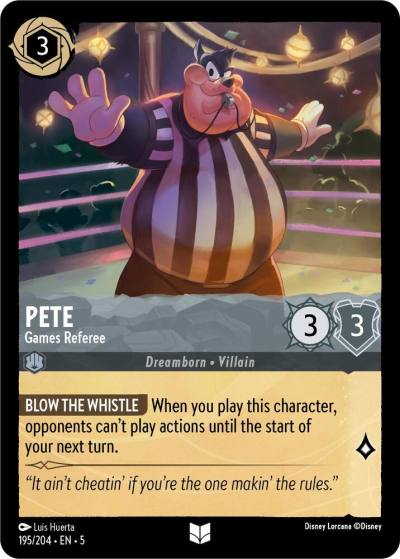 Pete Games Referee 195/204 Shimmering Skies Lorcana card