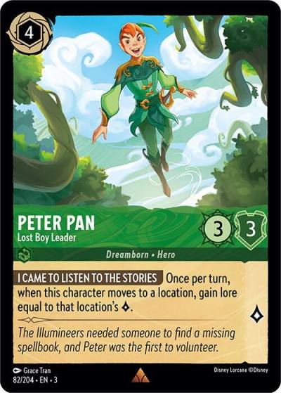 Peter Pan Lost Boy Leader 82/204 Into the Inklands Lorcana card