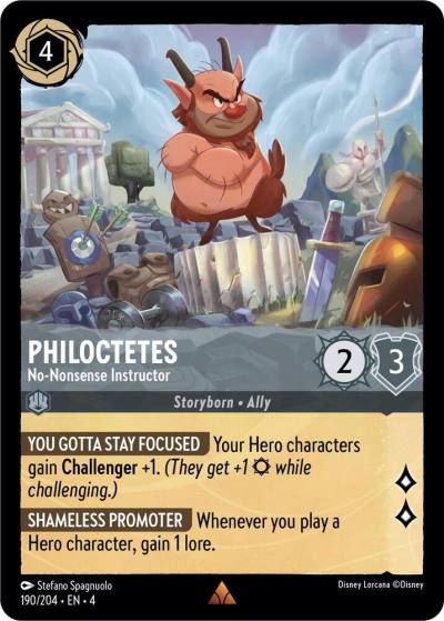 Philoctetes No Nonsense Instructor 190/204 Ursula's Return Lorcana card