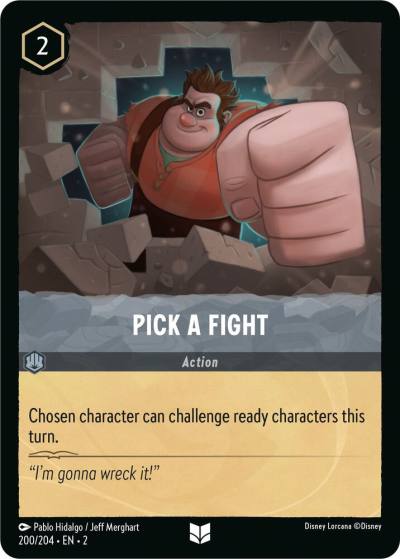 Pick a Fight 200/204 Rise of the Floodborn Lorcana card