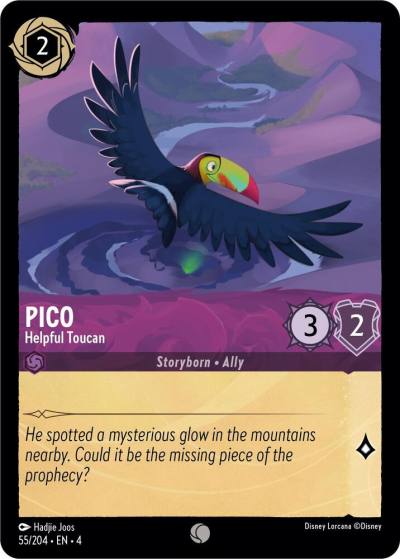Pico Helpful Toucan 55/204 Ursula's Return Lorcana card