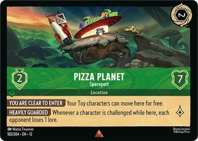 Pizza Planet Spaceport 102/204 Wilds Unknown Lorcana card