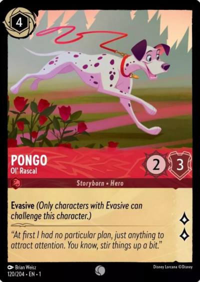 Pongo Ol Rascal 120/204 The First Chapter Lorcana card