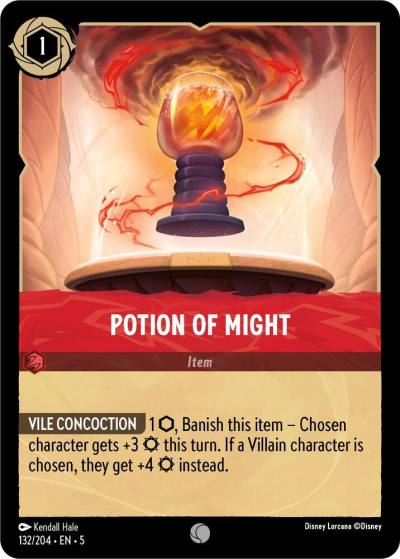 Potion of Might 132/204 Shimmering Skies Lorcana card