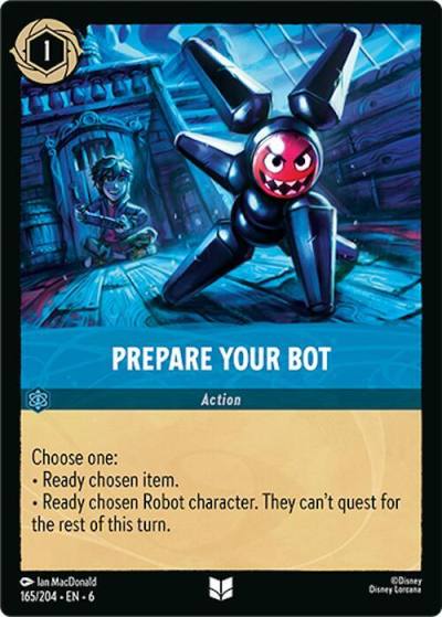 Prepare Your Bot 165/204 Azurite Sea Lorcana card