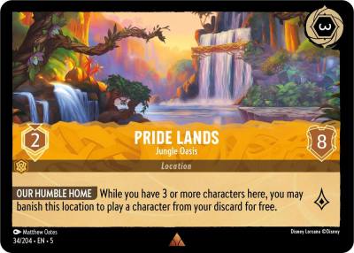 Pride Lands Jungle Oasis 34/204 Shimmering Skies Lorcana card