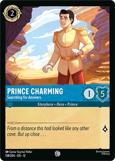 Prince Charming Searching for Answers 138/204 Wilds Unknown Lorcana card