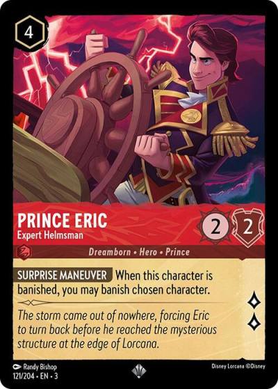 Prince Eric Expert Helmsman 121/204 Into the Inklands Lorcana card