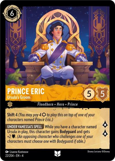 Prince Eric Ursulas Groom 22/204 Ursula's Return Lorcana card