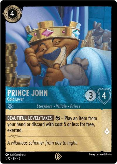 Prince John Gold Lover 1 Disney Lorcana Promo Cards Lorcana card