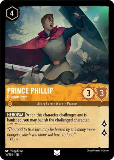 Prince Phillip Dragonslayer 16/204 The First Chapter Lorcana card
