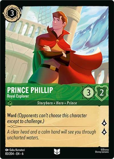 Prince Phillip Royal Explorer 83/204 Azurite Sea Lorcana card