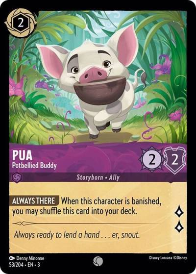 Pua Potbellied Buddy 53/204 Into the Inklands Lorcana card