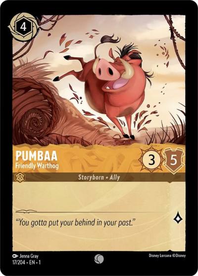 Pumbaa Friendly Warthog 17/204 The First Chapter Lorcana card