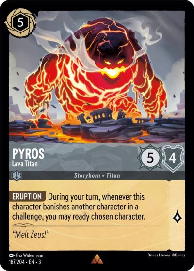Pyros Lava Titan 187/204 Into the Inklands Lorcana card