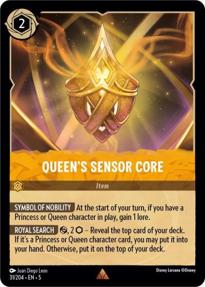 Queens Sensor Core 31/204 Shimmering Skies Lorcana card
