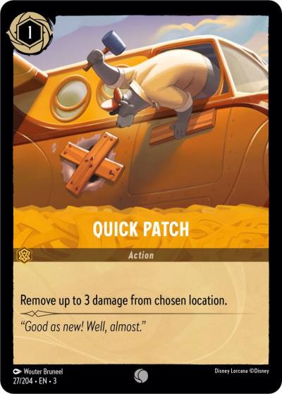 Quick Patch 27/204 Into the Inklands Lorcana card