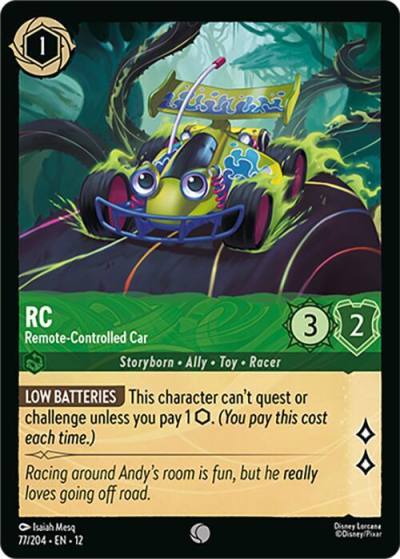 RC Remote-Controlled Car 77/204 Wilds Unknown Lorcana card