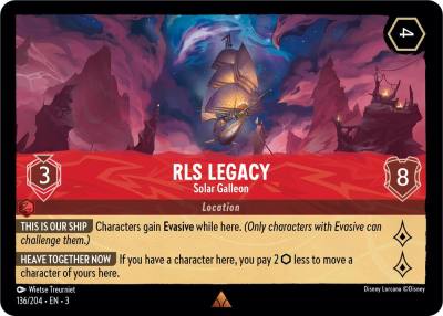 RLS Legacy Solar Galleon 136/204 Into the Inklands Lorcana card