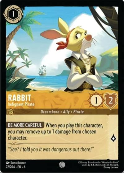 Rabbit Indignant Pirate 22/204 Azurite Sea Lorcana card